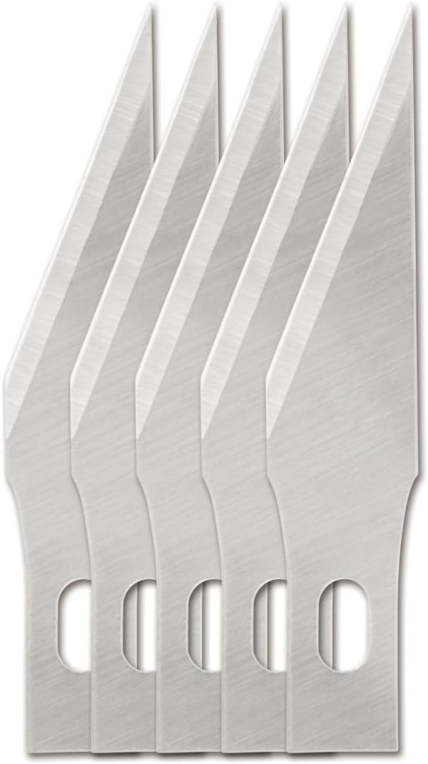 Fiskars Standard Blades for Precise Starts and Slicing Lightweight Materials, 360 Swivel Blade for Curves and Tight Patterns, No.11, 5 Pack 5-pack