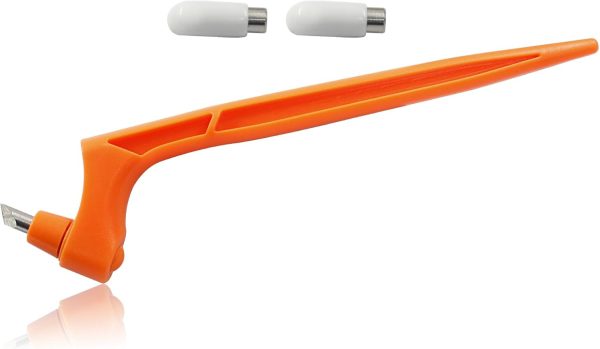 Craft Cutting Tools Pen, Craft Cutting Knives with 3 different 360 Degree Rotating Blades Stainless Steel Cutter Pen for Stencils Scrapbooks DIY Crafts (Orange)-4