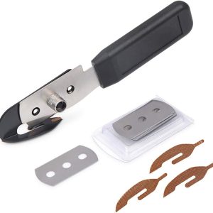 Gomake Vinyl Backing Cutter Bodyguard Vinyl Wrap Cutting Knife, Hidden Blade Wrap Cutter for Car Tinting and Backing Paper with 10 Extra Blades and 3 PTFE Stickers cutterman