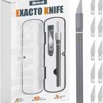 12-Piece Precision Craft Knife Set with Aluminum Handle and 10 Blades craftd
