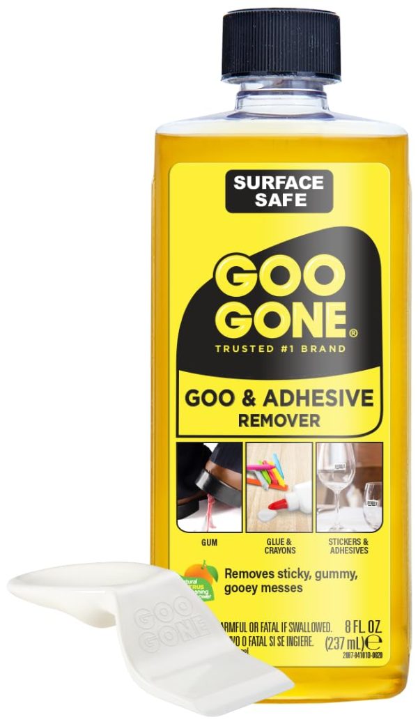 Goo Gone Original Liquid - 8 oz Surface Safe Adhesive Remover for Stickers, Labels, Residue gone