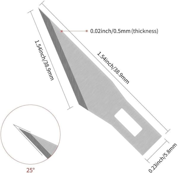 DIYSELF 300 PCS Exacto Knife Blades 11, High Carbon Steel Exacto Blades, Craft Knife Blade, #11 Exacto Knife Refill Blade with Storage Case for Scrapbooking, Stencil knife out