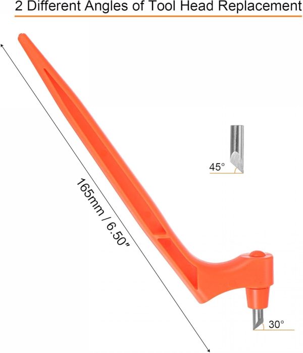 uxcell Craft Cutting Tools, 360 Degree Rotating Blades Stainless Steel Cutter with 30 45 Degree Blade for DIY Crafts Stencils Scrapbooks, Orange uxcell mexico