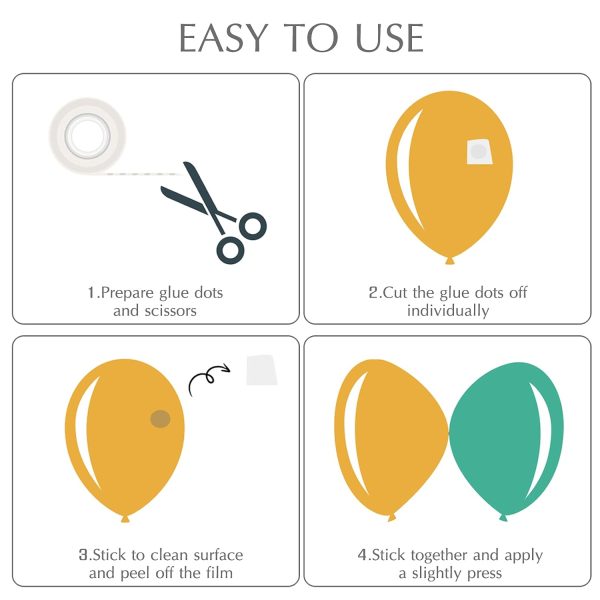 ALLFUN 1000 Pieces Clear Glue Points Dots Double Sided Adhesive Removable for Balloons Craft Sticky clear plus