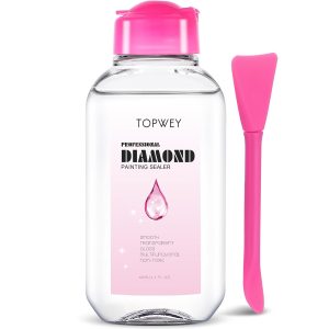 Diamond Painting Sealer, Topwey Diamond Painting Adhesive with Applicator Helps retain Your Diamond Sparkle, Also Applicable to Puzzles for Adults (125 ML 4.4 Fl Oz) topway inc