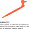 uxcell Craft Cutting Tools, 360 Degree Rotating Blades Stainless Steel Cutter with 30 45 Degree Blade for DIY Crafts Stencils Scrapbooks, Orange-4