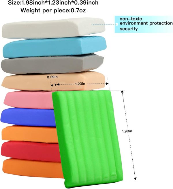 Polymer Clay 50 Colors, Modeling Clay for Kids DIY Starter Kits, Oven Baked Model Clay, Non-Sticky Molding Clay with Sculpting Tools, Gift for Children and Artists (50 Colors) modeling earth-scale human-like societies with one billion agents