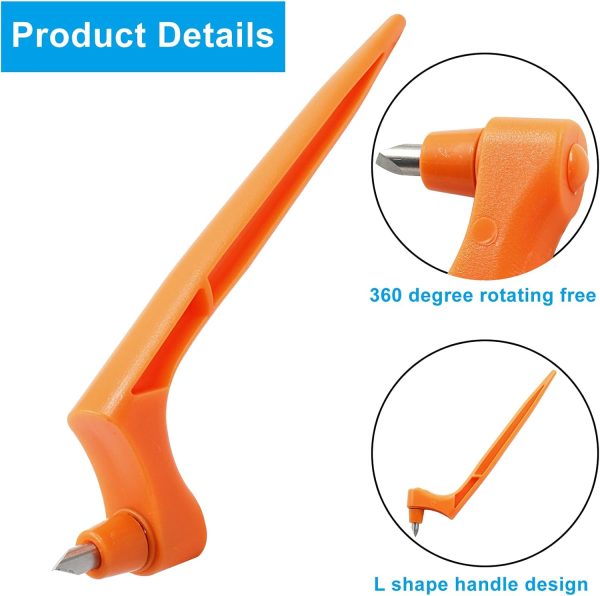 Craft Cutting Tools Pen, Craft Cutting Knives with 3 different 360 Degree Rotating Blades Stainless Steel Cutter Pen for Stencils Scrapbooks DIY Crafts (Orange) cutting machine