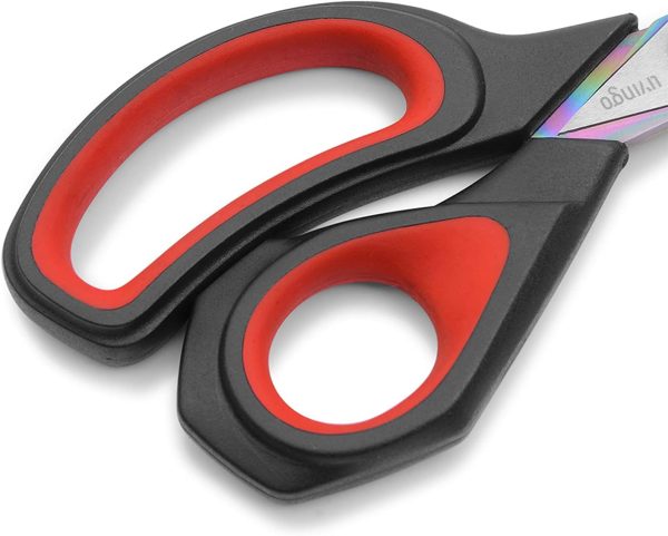 LIVINGO Premium Tailor Scissors Heavy Duty Multi-Purpose Titanium Coating Forged Stainless Steel Sewing Fabric Leather Dressmaking Comfort Grip Shears Professional Crafting (9.5 INCH) scissors lift
