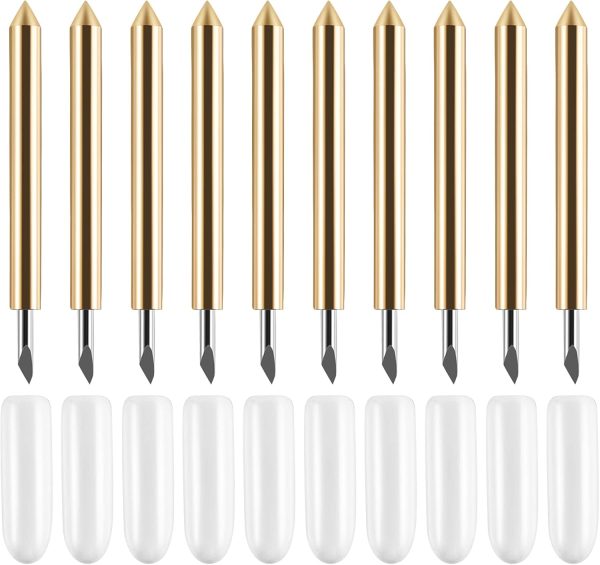 10PCS Fine Point Blades for Cricut Maker, Explore Air - Glitter Vinyl, Cardstock pointnet