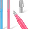 2 Pcs DIY Diamond Painting Parchment Paper Cutter Precision Craft Ceramic Blade Knife Pen for Cutting Paper Art with Replaceable Blade, Pink, Blue diamond head reservation