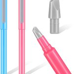 2 Pcs DIY Diamond Painting Parchment Paper Cutter Precision Craft Ceramic Blade Knife Pen for Cutting Paper Art with Replaceable Blade, Pink, Blue diamond head reservation
