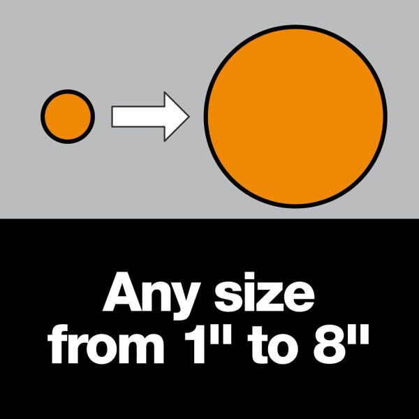 Fiskars Circle Cutter with 3 Replacement Blades - 1" to 8 Cut Length - Arts and Crafts Paper Cutter - Clear/Orange fiskars group