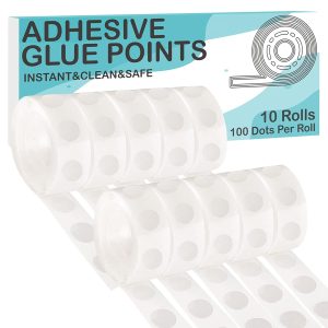 ALLFUN 1000 Pieces Clear Glue Points Dots Double Sided Adhesive Removable for Balloons Craft Sticky allfunds