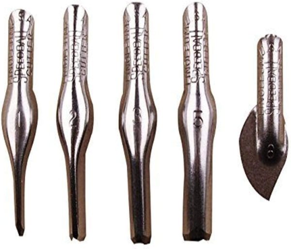 Speedball Linoleum Cutters - 5 Assorted Carving Printmaking Cutter Types, Made in the USA cutters
