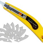 Professional Acrylic Plexiglass Sheet Cutter Scoring Knife Tool,With a Curved Handle,It Is More Convenient To Use.One handle,11 blades.(Yellow) sheet google