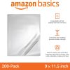 Amazon Basics Clear Thermal Laminating Plastic Paper Laminator Sheets, 9 x 11.5-Inch, 200-Pack, 2.8mil clearbit