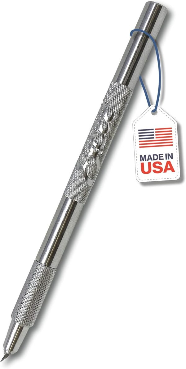 Excel Blades K4 Swivel Craft Knife with #64 Rotating Blade – Precision Hobby Knife for Carving & Crafting Supplies Precision Cutting Tool – Lightweight Aluminum Handle – Made in the USA k4785