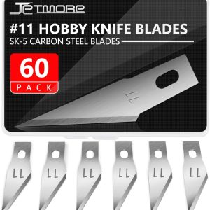 60 Pack Exacto Knife Blades 11, Craft Knife Blades Replacement, Exacto Blade 11, Hobby Knife Blade Refills for Art, Craft, Scrapbooking, Cutting, Carving knife out 3