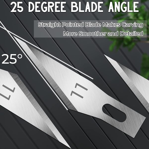 60 Pack Exacto Knife Blades 11, Craft Knife Blades Replacement, Exacto Blade 11, Hobby Knife Blade Refills for Art, Craft, Scrapbooking, Cutting, Carving-3