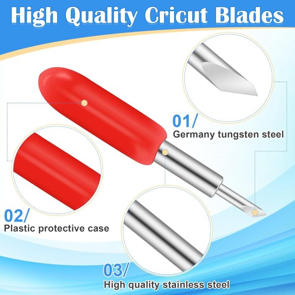 40 PCS Replacement Blades for Cricut Explore Air 2, Luxiv 3rd Party Accessory Replacement Cutting Blades, 20P 45° Blade for Cricut, 10P 30°Replacement Blade for Cricut, 10P 60° Deep Blades blades of the guardians