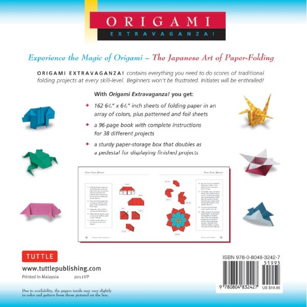 Origami Extravaganza! Folding Paper, a Book, and a Box: Origami Kit Includes Origami Book, 38 Fun Projects and 162 Origami Papers: Great for Both Kids and Adults folding screen