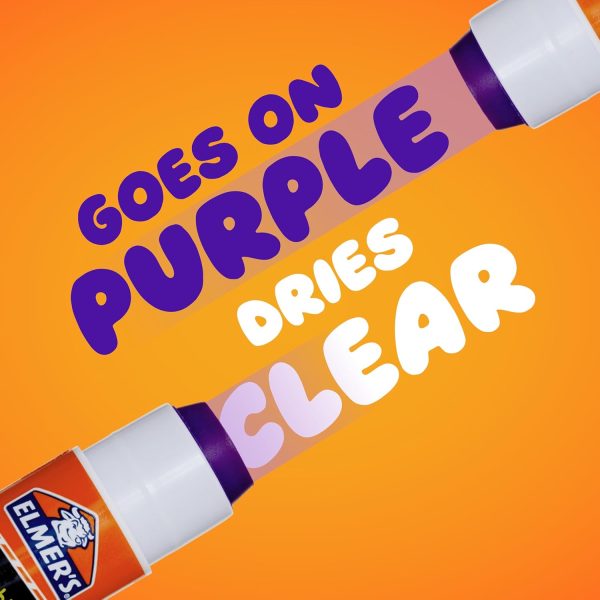 Elmer's Disappearing Purple School Glue Sticks, Washable, 6 Grams, 12 Count - Poster, Vision Board, Back to School, #1 Teacher Brand purple pillow