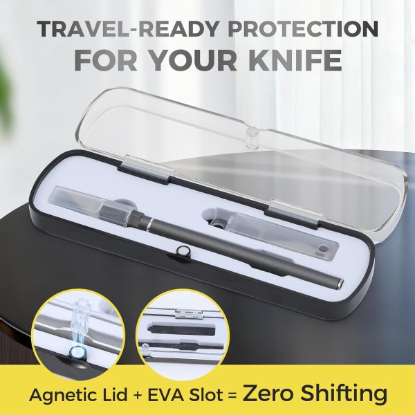 Exacto Knife Set, 12 Pcs Precision Craft Knife Kit with Aluminum Handle (Preloaded Blade), 10 Sharp #11 Hobby Knife Blades, Storage Case – for Paper, Foam, Plastic, Leather, Wood-4