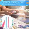 2 Pcs DIY Diamond Painting Parchment Paper Cutter Precision Craft Ceramic Blade Knife Pen for Cutting Paper Art with Replaceable Blade, Pink, Blue pcstory