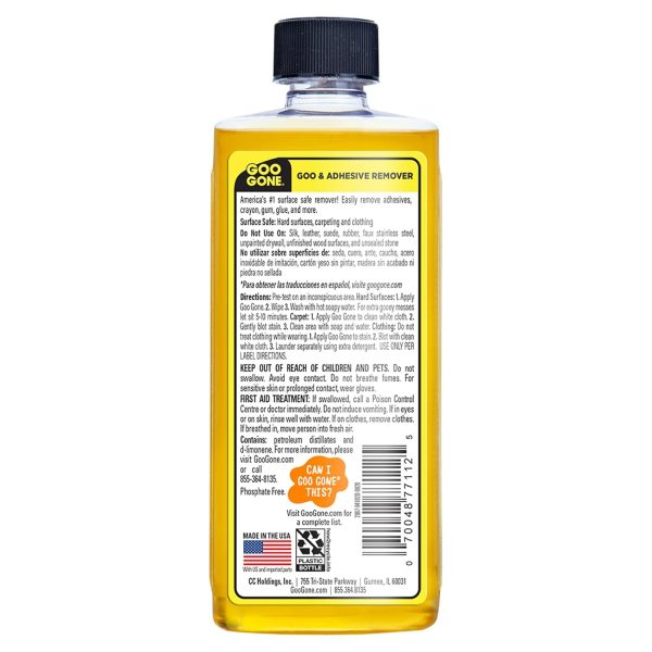 Goo Gone Original Liquid - 8 oz Surface Safe Adhesive Remover for Stickers, Labels, Residue original sin