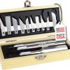 Excel Blades Craftsmen Set: 13-Piece Precision Craft Knife Set with Case 13-piece 6 inch /150 mm long torx bit set for impact driver s2 steel star bit s