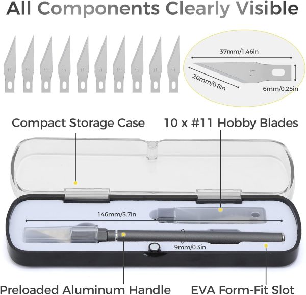 12-Piece Precision Craft Knife Set with Aluminum Handle and 10 Blades precision recall curve
