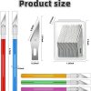 55-Pack Exacto Knife Set with 5 Craft Knives & 50 Blades for Art & DIY knife4j