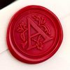 Medieval Brass Alphabet Wax Seal Stamp with Wooden Handle - Letter A brasserie