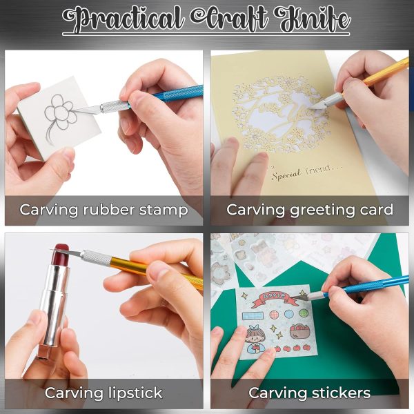 DIYSELF Exacto Knife Set with 2 Knives & 40 Blades for Crafts & Modeling with jean