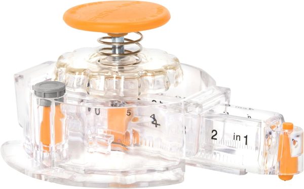 Fiskars Circle Cutter with 3 Replacement Blades - 1" to 8 Cut Length - Arts and Crafts Paper Cutter - Clear/Orange 3i/atlas