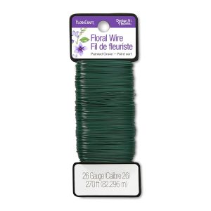 FloraCraft 26 Gauge Floral Wire 270 Feet Green floracraft silk plant cleaner