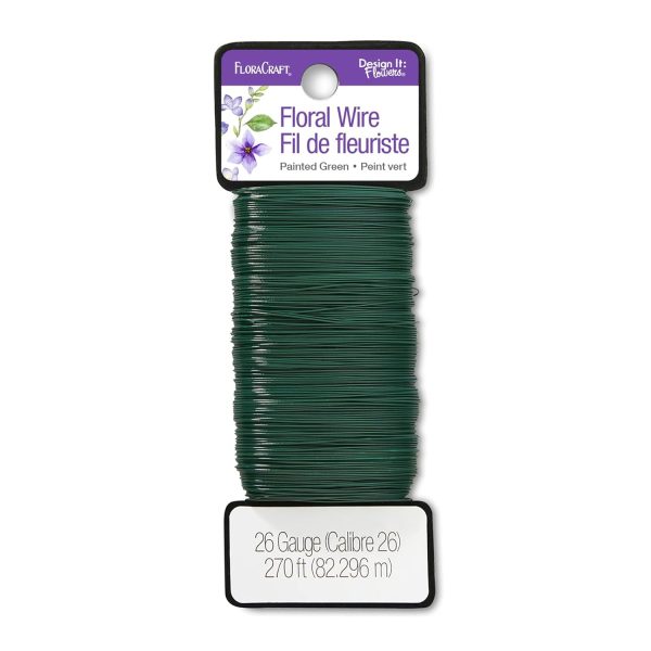 FloraCraft 26 Gauge Floral Wire 270 Feet Green floracraft silk plant cleaner