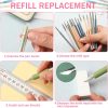 Craft Cutting Tools, 25 Pcs Pen Cutter Tools with Mini Sharpener Utility Students Paper Cutting Retractable Carving Pen with Tungsten Steel and Ceramic Cutter Head Refills-3