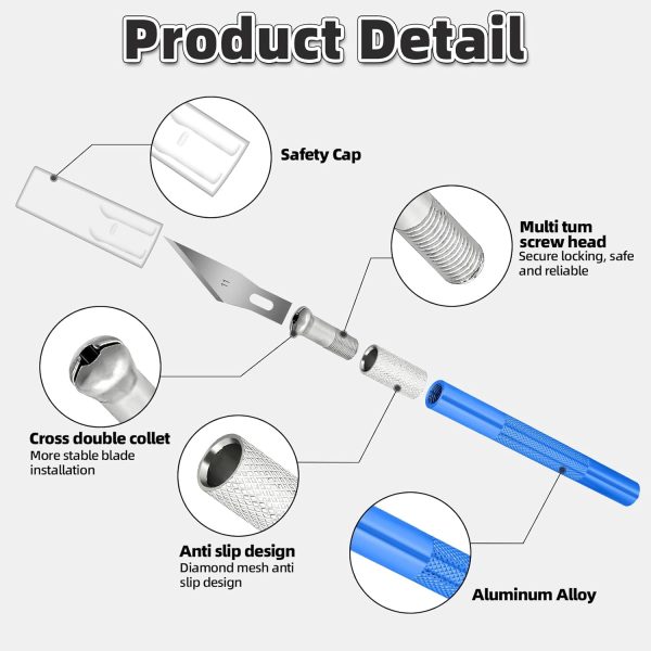 55-Pack Exacto Knife Set with 5 Craft Knives & 50 Blades for Art & DIY 55 packers roster