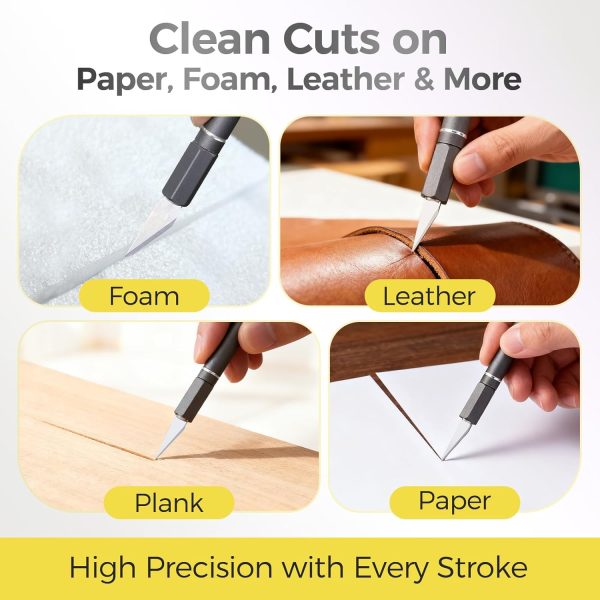 12-Piece Precision Craft Knife Set with Aluminum Handle and 10 Blades 12 piece le creuset set