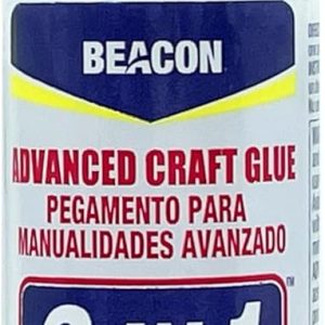 BEACON 3-in-1 Advanced Craft Glue - Fast-Drying, Crystal Clear Adhesive for Wood, Ceramics, Fabrics, and More, 4-Ounce beacon