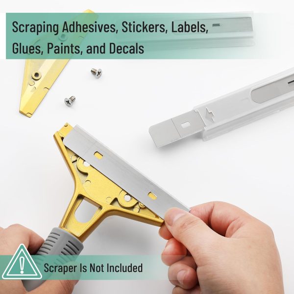 Bates- Replacement Scraper Blades with Dispenser, 4 Inch, 2 Pack, 10 pcs/pack, Carbon Steel Razor Blades, Floor Scrapper Blade, Replacement Razor Blades, Paint Scraper Blades, 4 Inch Scraper Blades-3