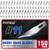 DIYSELF 150 PCS Exacto Knife Blades 11, Sharp Hobby Knife Blades, High Carbon Steel Craft Knife Blade, #11 Replacement Exacto Blade for Art, Scrapbooking, Stencil, Paper Cutting exacto