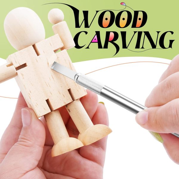 16 Pcs Exacto Knife Set, 3 Craft Knife and 13 SK5 Steel Blades, Precision Hobby Knife for Carving, Modeling, DIY, Scrapbooking, and Art Projects settings