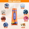 Fabric Glue Permanent, 60 ML Washable Clear Clothing Glue, Super Fabric Adhesive for Rhinestones, Patches, Clothes, Denim, Leather, Polyester, Fabrics, Doll Repair, Flannel, Cotton permanently close your payments profile