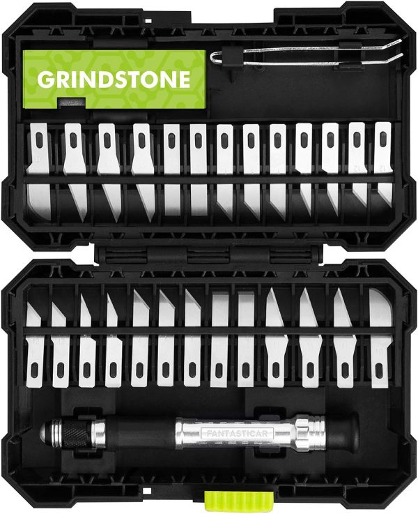 FantastiCAR Craft Knife Precision Cutter Hobby Knife Blades Set (29pcs) for Art Work, Scrapbooking, Stencil, Architecture Modeling, Wood Leather Working craft of exile