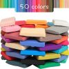 Polymer Clay 50 Colors, Modeling Clay for Kids DIY Starter Kits, Oven Baked Model Clay, Non-Sticky Molding Clay with Sculpting Tools, Gift for Children and Artists (50 Colors) clayton