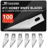 Jetmore 100 Pack Exacto Knife Blades, Hobby & Craft Knife Replacement Blades with Storage Box for Scrapbooking, Caving & Stencil jetmore wantagh