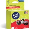 Glue Dots Double-Sided Adhesive, 1/2 Inch, 200 Clear Dots for Crafts glue gun
